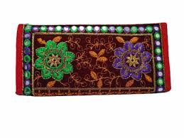 AM2253 Traditional Clutch Purse Wallet 5 Pocket Multicolor 8Inch