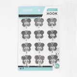 AM2182 Best Hook Butterfly Shape 12Pcs Steel Silver Hooks for Wall