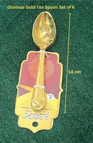 AM2361 Lion Stainless Steel Luxury Glorious Gold Coffee Spoon 6Pcs