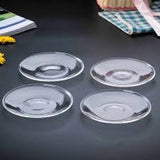 AM3741 Saucer Round Glass Plates Set Of 6 (LXP7012)