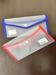 AM2149 Cheque Silai Button Bag 1Pcs Clear Bag Folder Button Document Bag