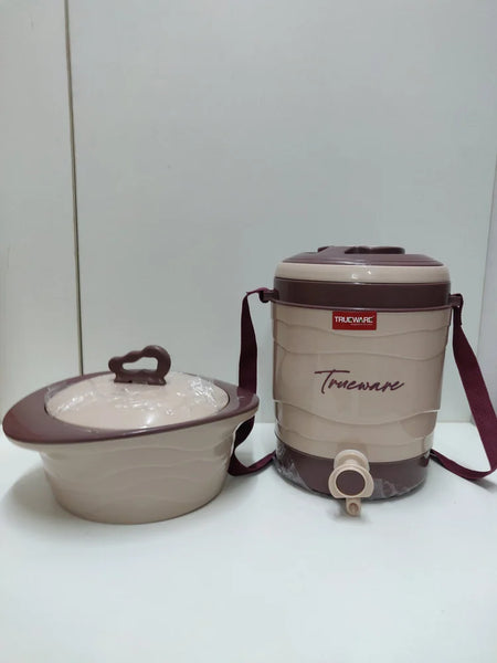 AM2405 Trueware Pearl Gift Set Water Jug & Casserole Inner Steel 2Pcs Multicolour