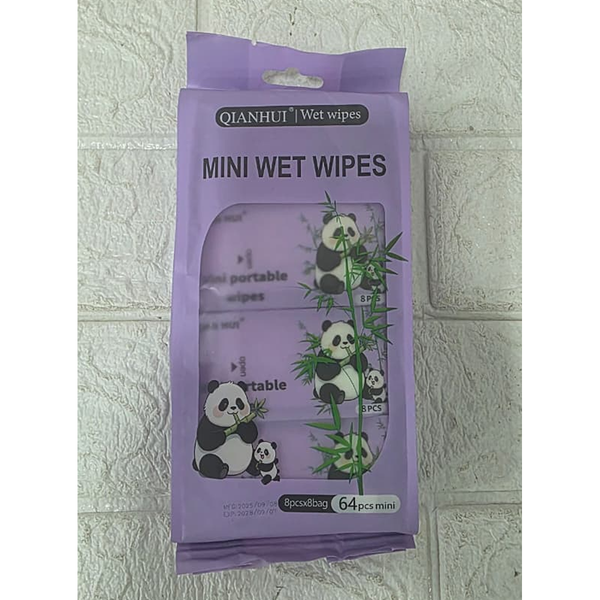 AM6413 Mini Baby Wipes Disposable Portable Pocket Water Wipes (64 Wipes X 1 Pack)