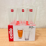 AM6547 Cello Aida Glass Tumbler Set - 280ml (Set of 6)