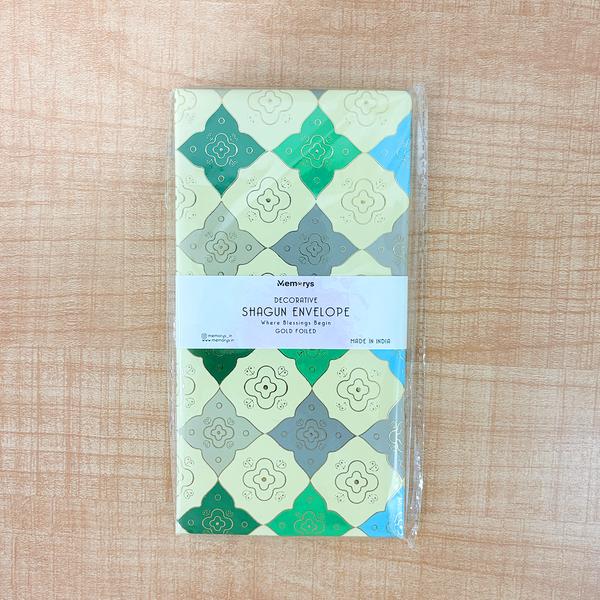AM6628 Mix-Design Decorative Gold Foiled Shagun Envelope - 1pc