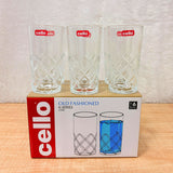 AM6569 Cello Old Fashioned K-Series Glass Tumbler Set - 275ml (Pack of 6)