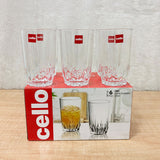 AM6613 Cello ORO Glass Tumbler Set, 265ml (Set of 6)