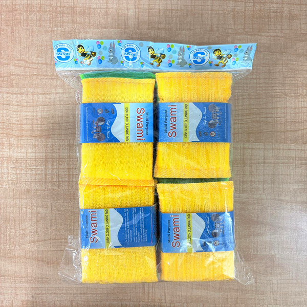 AM6719 Multicolour Foam Pad Sponge & Plastic Scrub Pads - (Pack Of 12)