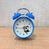 TM0191 Twin Bell Analog Alarm Clock with Cartoon Illustrations for Kids