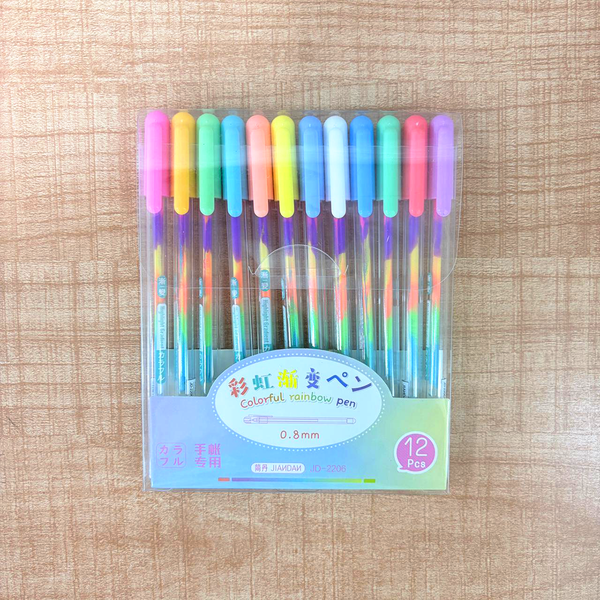 TM0161 Coloring Rainbow Colour Pen for Writing - Set Of 12 Pcs