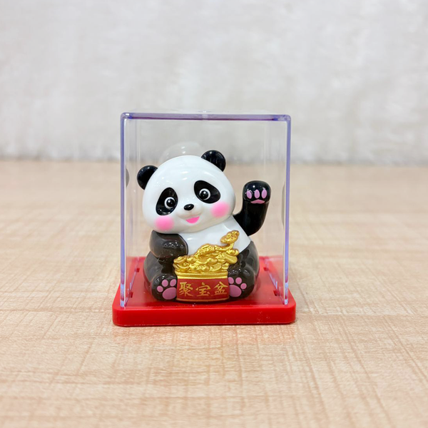 TM0193 Solar Powered Moving Panda Car Dashboard Decoration – 1 Pc (Small)