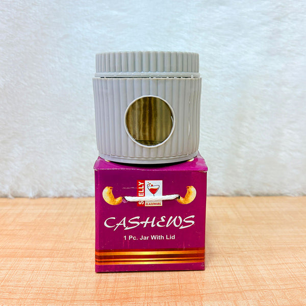 TM0073 Cashew Jar with Airtight Ribbed Lid - 1pc