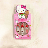 TM0165 Hello Kitty Character Press-On Nails for Kids (12-Piece Set)