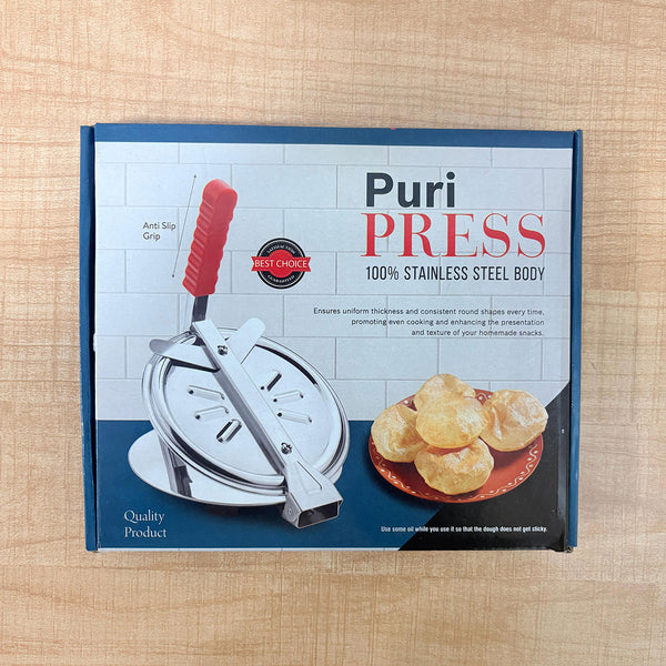 AM6533 Stainless Steel Puri & Roti Press Machine with Anti-Slip Grip - Small