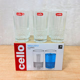 AM6579 Cello Brilliant K-Series Glass Tumbler Set - 275ml (Set of 6)