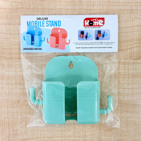 AM6774 Deluxe Wall-Mounted Mobile Stand & Multipurpose Holder with Side Hooks