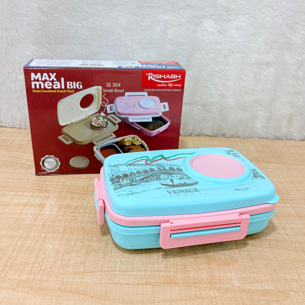 AM6752 Rishabh Max Meal Big Steel Insulated Snack Pack (450ml)