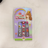 TM0166 Children’s 12-Piece Jewel Press-On Nail Set – Princess Edition