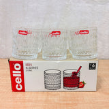 AM6593 Cello Iris K-Series Glass Tumbler Set, 215ml (Set of 6)