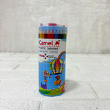 AM3387 Camel Plastic Crayons 28 Shades, Sharpener & Eraser Assorted