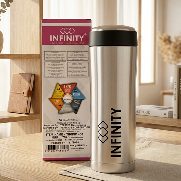AM7051 INFINITY Tropic 450 Double Walled Vacuum Insulated Stainless Steel Bottle (450ml)