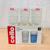 AM6597 Cello Iris K-Series Glass Tumbler Set, 275ml (Set of 6)