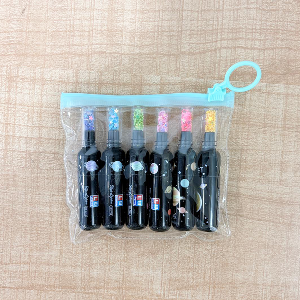 TM0151 Space Theme Bottle Shape Highlighter - Set Of 6