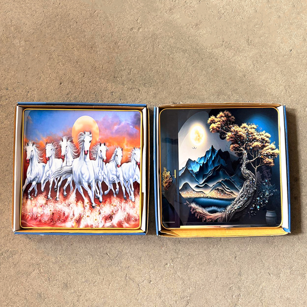 TM0138 Mix Pattern Premium Decorative Wall Square Frames - 12x12inch (Pack of 1)