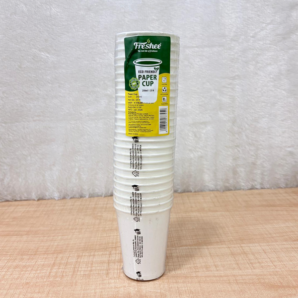 TM0189 Freshee Eco-Friendly Paper Cups (250ml) – Pack of 25