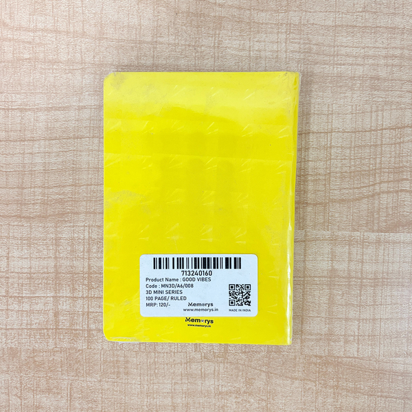 AM6623 Mix-Design Good Vibes A6 3D Mini Notebook - 1pc