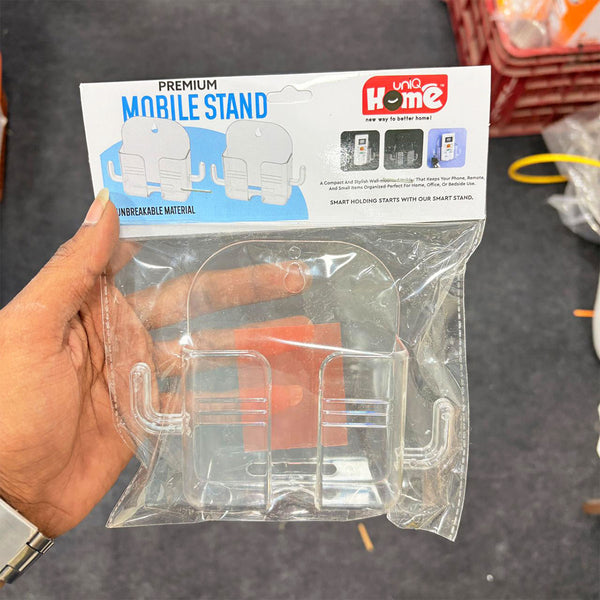AM6775 Premium Adhesive Wall-Mounted Mobile & Remote Holder (Clear)