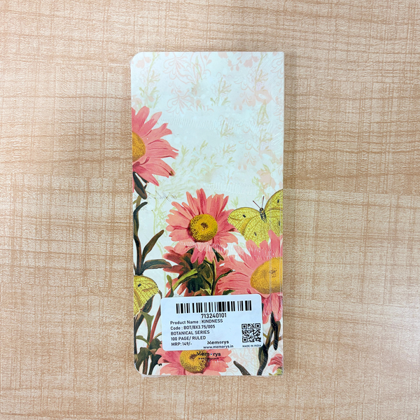 AM6624 Mix-Design Botanical Series Kindness Ruled Notebook - 1pc