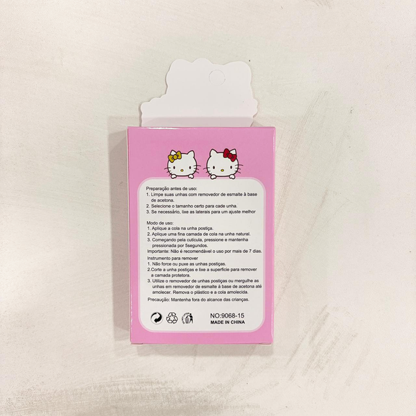 TM0165 Hello Kitty Character Press-On Nails for Kids (12-Piece Set)