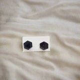 AM5762 Multi-Design Jet Screw Black Earrings for Girls and Women (1 Pair)