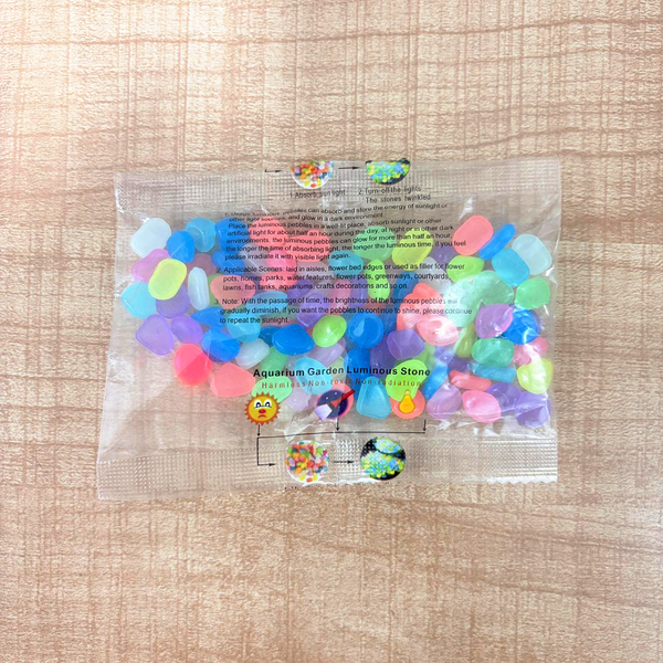 TM0185 Luminous Decorative Garden Pebbles - Radium Glow Stones for Walkways & Fish Tanks