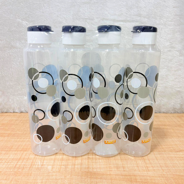 TM0174 Joyful Cool Tower 1000ml Fridge Bottles with Flip-Top Cap (Set of 4)