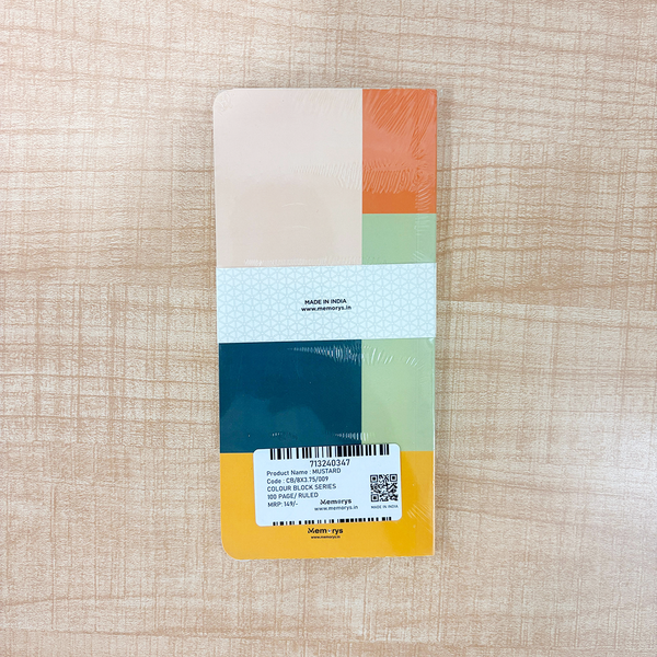AM6626 Mix-Design Colour Block Series Softbound Notebook (8x3.75 Inches) - 1pc