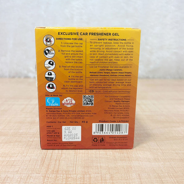 AM6766 Mix-Flavour Lia Dashboard Gel Car Freshener - 45g (Pack Of 1)