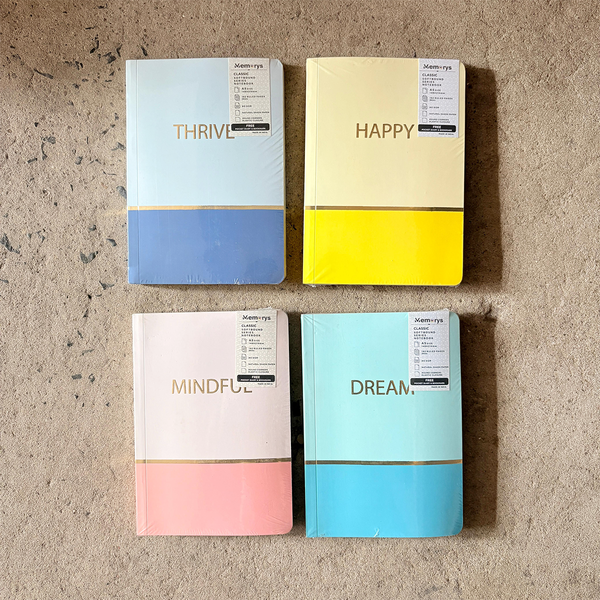 AM6625 Mix-Design Classic Series A5 Softbound Notebook With Free Pocket Diary & Bookmark