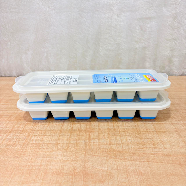 AM6732 Ratan Snowflake Ice Cube Tray with Lid - 12 Cubes, Set of 2 (228ml)