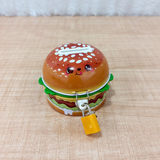 TM0153 Cute Cartoon Burger Shape Metal Piggy Bank with Lock & Key