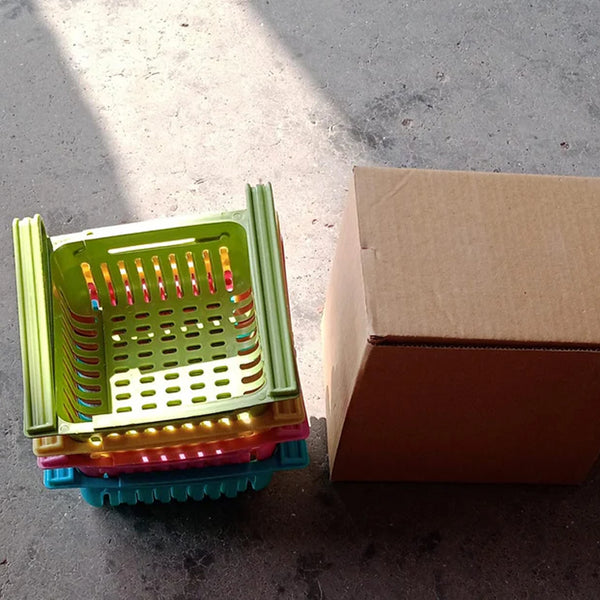 0113 Fridge Organizer Drawer - Adjustable Fridge Storage Basket ( 4pc Set )