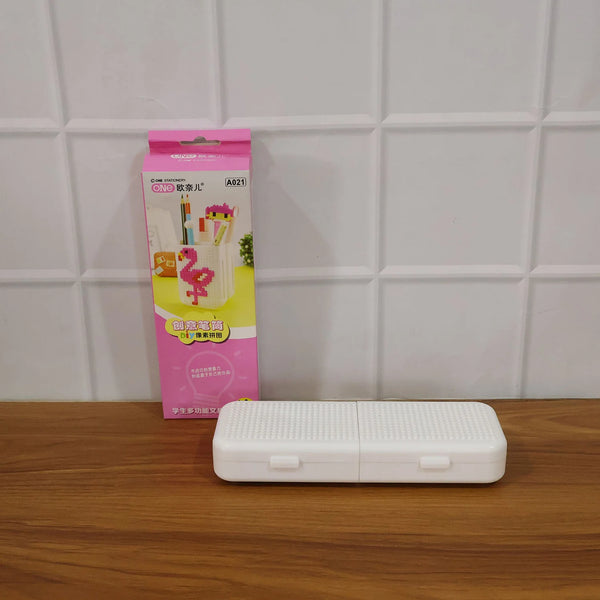 20016 Decorative Pixel Art Style Desk Pen Holder (1 Pc)