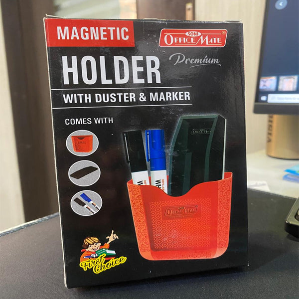 AM5065 Magnetic Pen Holder with 2 Markers and Duster