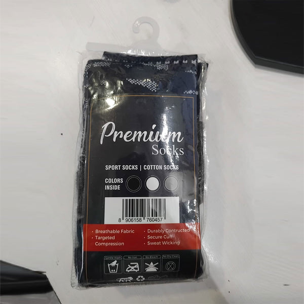 3058 Premium Ankle Athletic Sneaker Length Socks - Pack of 3 Pair