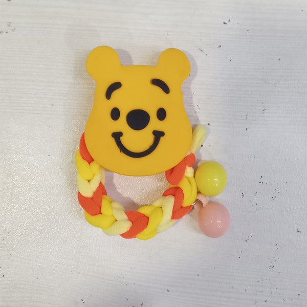 AM1120 Pooh Bear Headband Elastic Rubber Band Rainbow Hair Multicolor