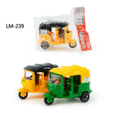 AM2921 Friction Auto Rickshaw LM-239 Auto rickshaw Toys for Kids with a Driver Black and Yellow Pack Of 1