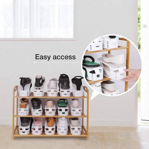 1329 Adjustable Shoe Organizer - The Adjustable Shoe Rack Space Saver