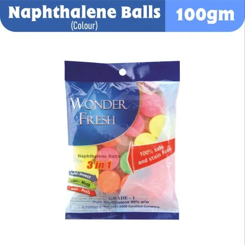 AM3494 Wonder Fresh Naphthalene Balls 3 in 1 Multicolour Balls 100gm