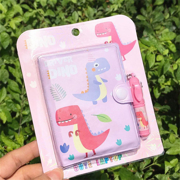 AM2156 Cartoon Pocket Diary with Pen, Writing Book for Kids Boys Girls, Cartoon Stationery Set